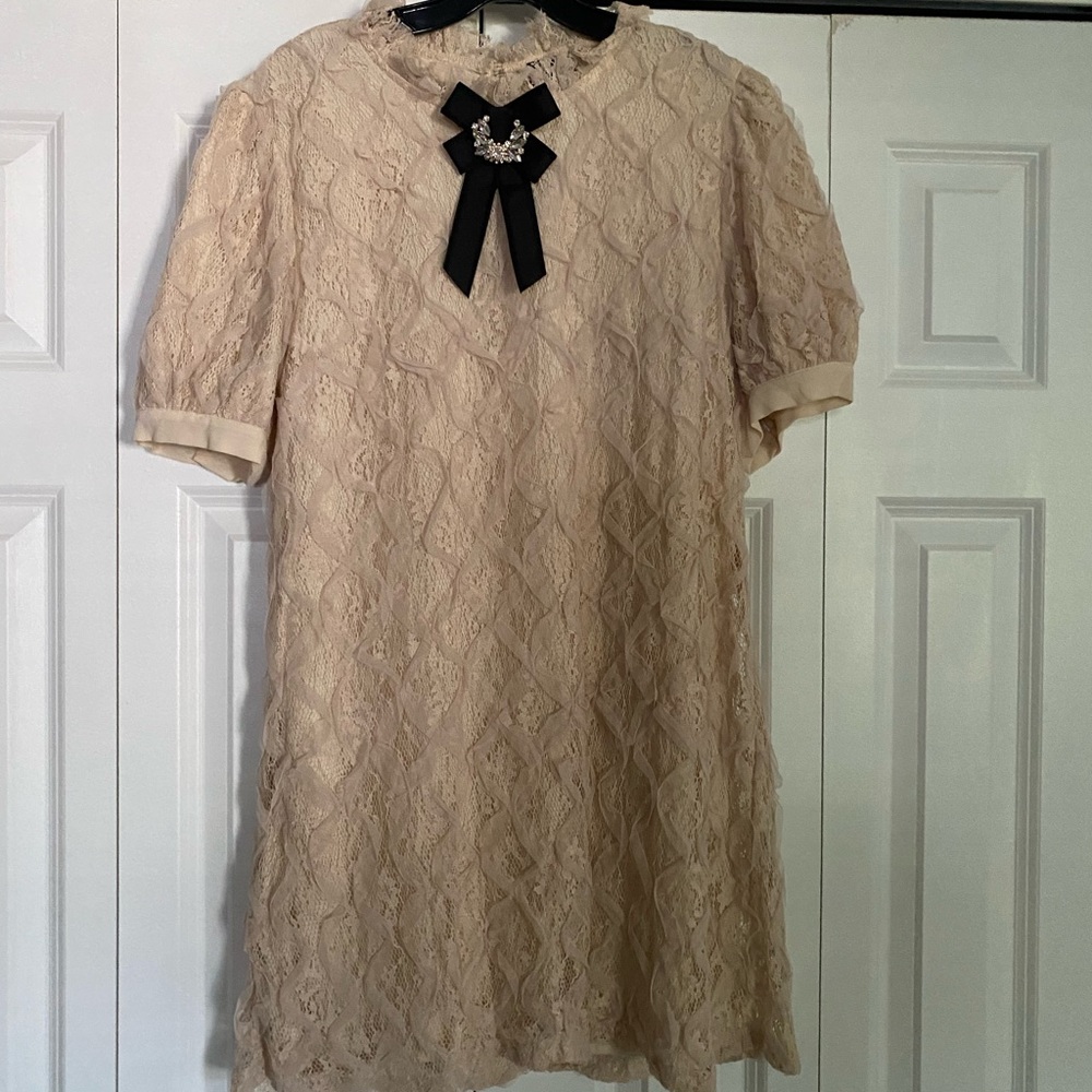 Vici Collection Cream Lace Mini Dress